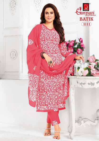 Batik With Pant Vol 11 Ganpati Cotton Readymade Pant Style Suits Manufacturer Ahmedabad