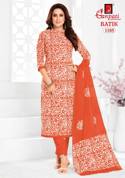 Batik With Pant Vol 11 Ganpati Cotton Readymade Pant Style Suits Manufacturer Ahmedabad
