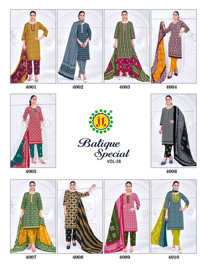 Batique Special Vol 28 Jt Cotton Dress Material Wholesale Rate