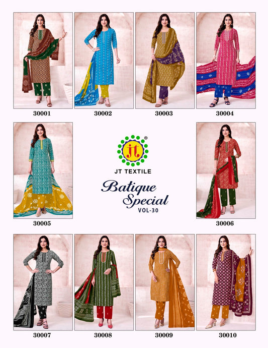 Batique Special Vol 30 Jt Cotton Dress Material Wholesale Price