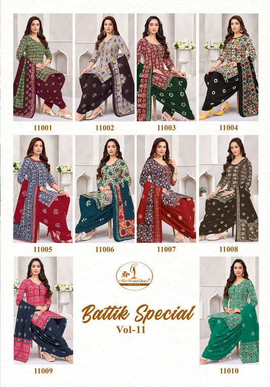 Battik Special Vol 11 Miss World Choice Cotton Dress Material Exporter