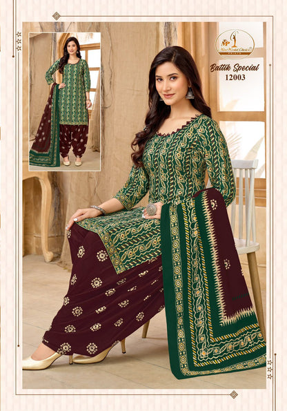 Battik Special Vol 12 Miss World Choice Cotton Dress Material Supplier Ahmedabad