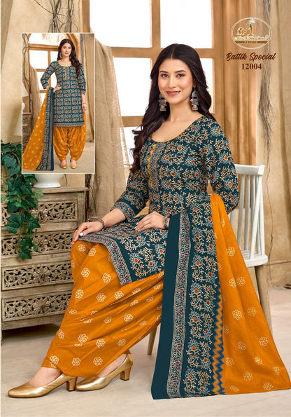 Battik Special Vol 12 Miss World Choice Cotton Dress Material Supplier Ahmedabad
