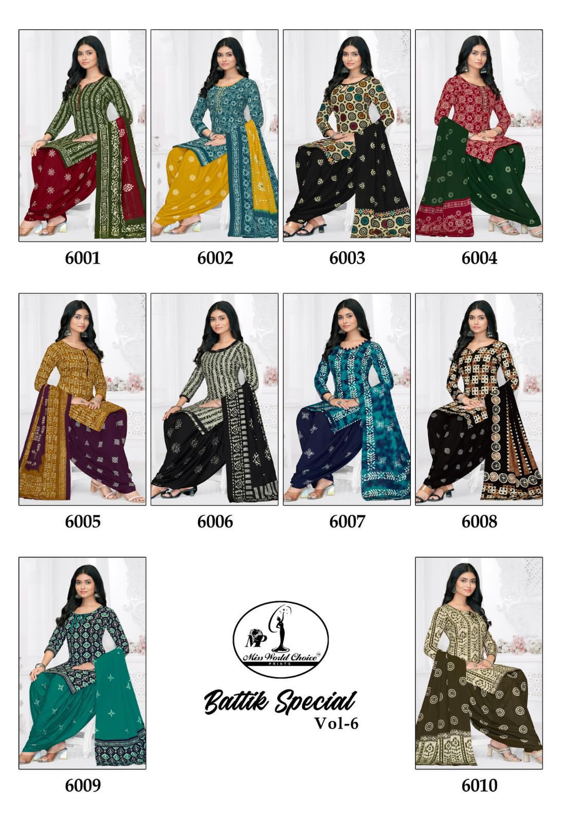 Battik Special Vol 6 Miss World Choice Cotton Dress Material Supplier India