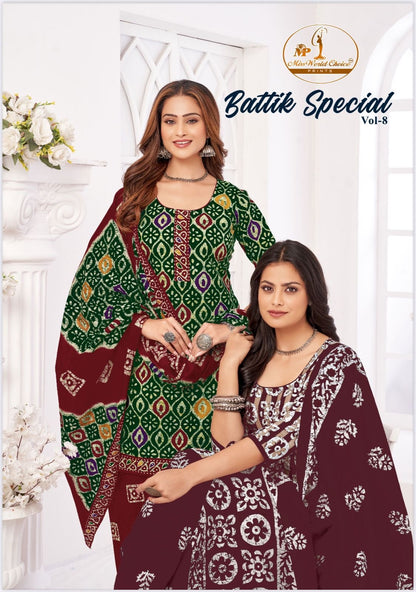 Battik Special Vol 8 Miss World Choice Readymade Cotton Patiyala Suits Supplier Gujarat