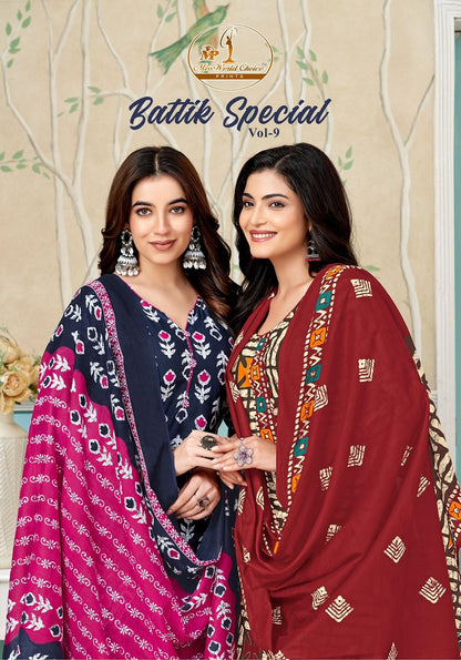 Battik Special Vol 9 Miss World Choice Cotton Dress Material Manufacturer Ahmedabad