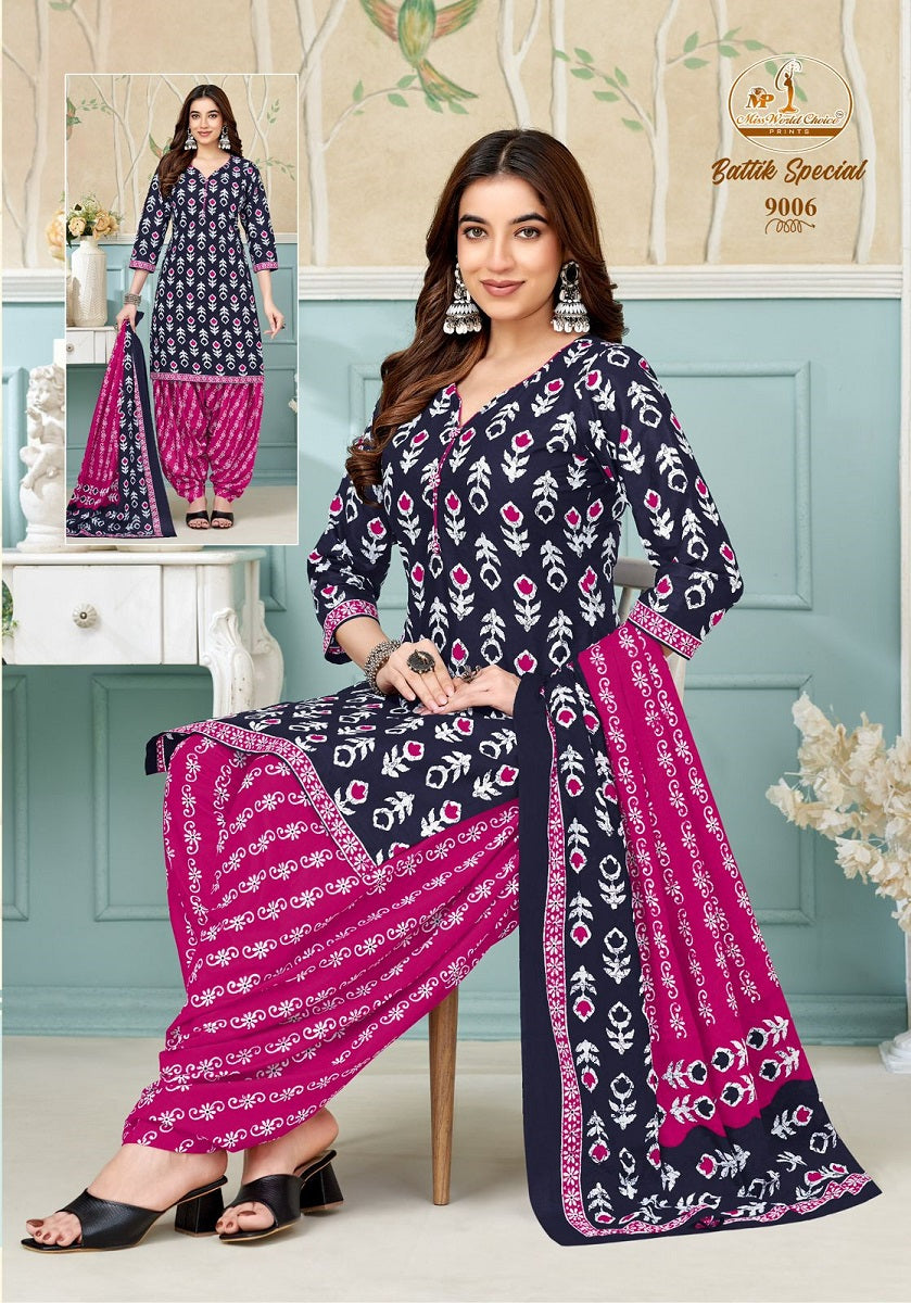 Battik Special Vol 9 Miss World Choice Cotton Dress Material Manufacturer Ahmedabad