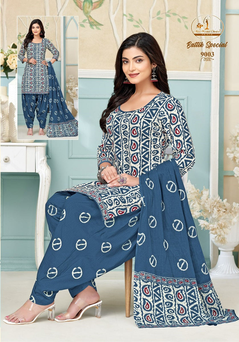 Battik Special Vol 9 Miss World Choice Readymade Cotton Patiyala Suits Manufacturer Gujarat