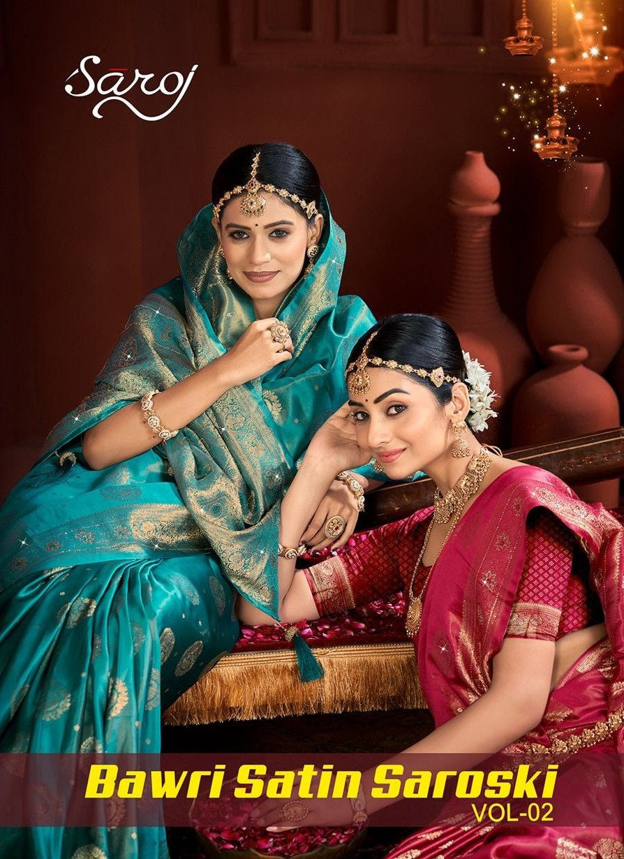 Bawri Satin Saroski Vol 2 Saroj Sarees Supplier Gujarat