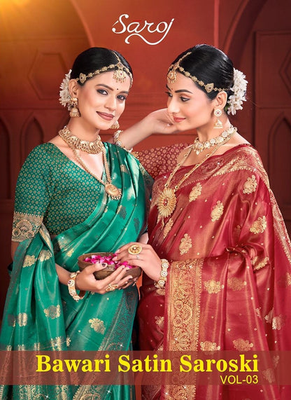 Bawri Satin Saroski Vol 3 Saroj Sarees Exporter Gujarat
