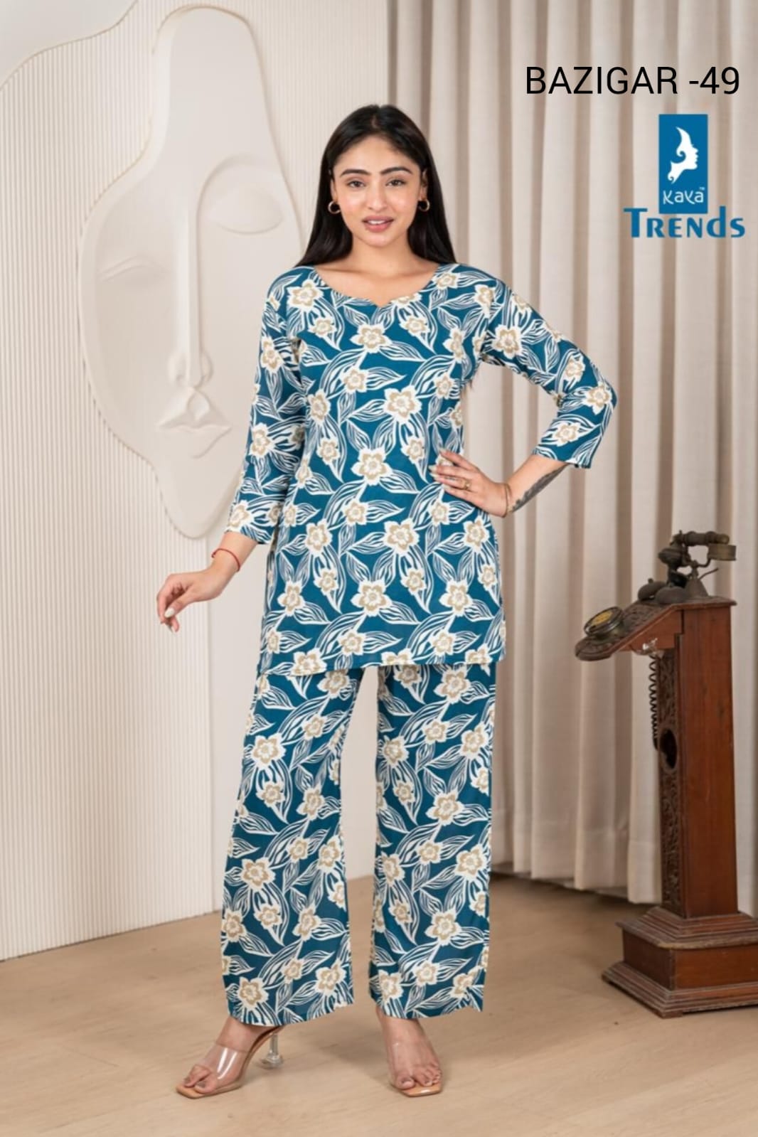 Bazigar Kaya Trends Rayon Co Ord Set Exporter Gujarat