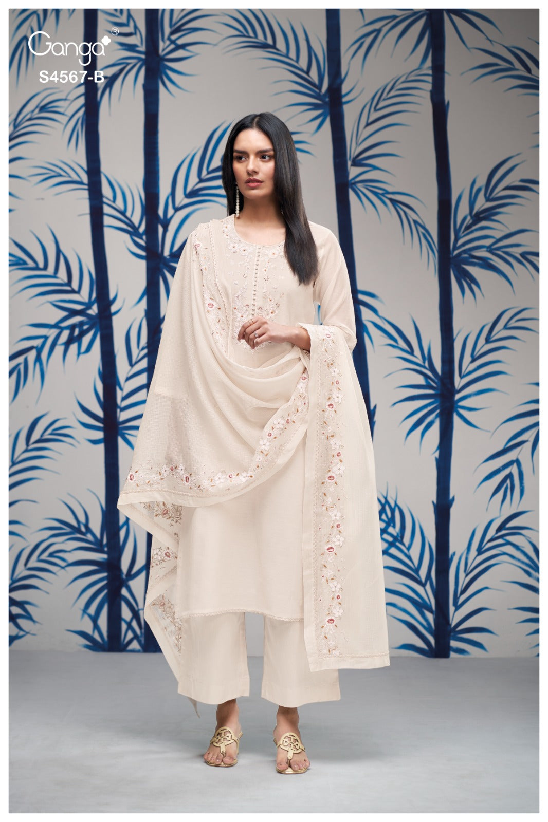 Bazira 4567 Ganga Mul Chanderi Pant Style Suits Manufacturer Ahmedabad