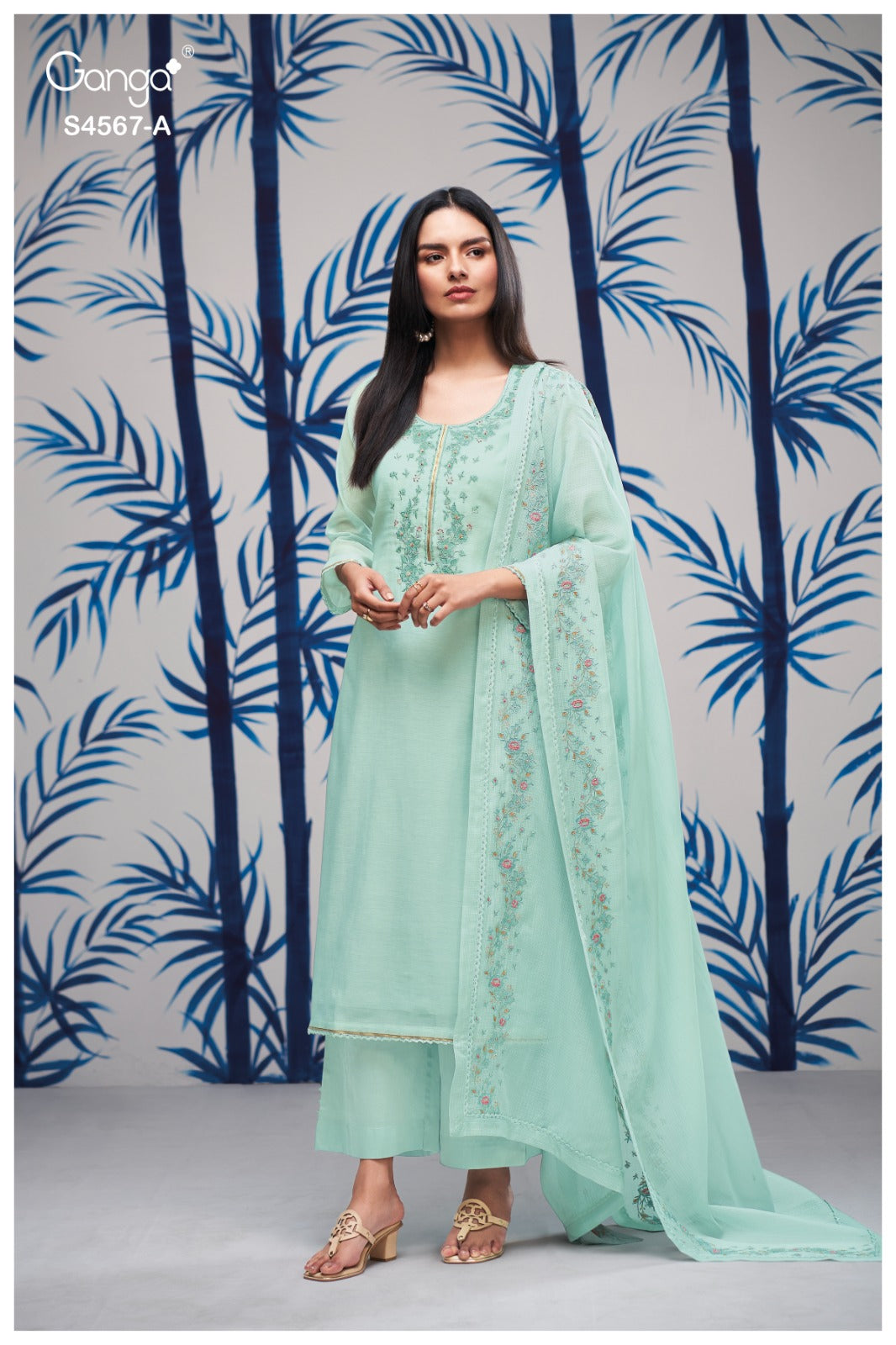Bazira 4567 Ganga Mul Chanderi Pant Style Suits Manufacturer Ahmedabad