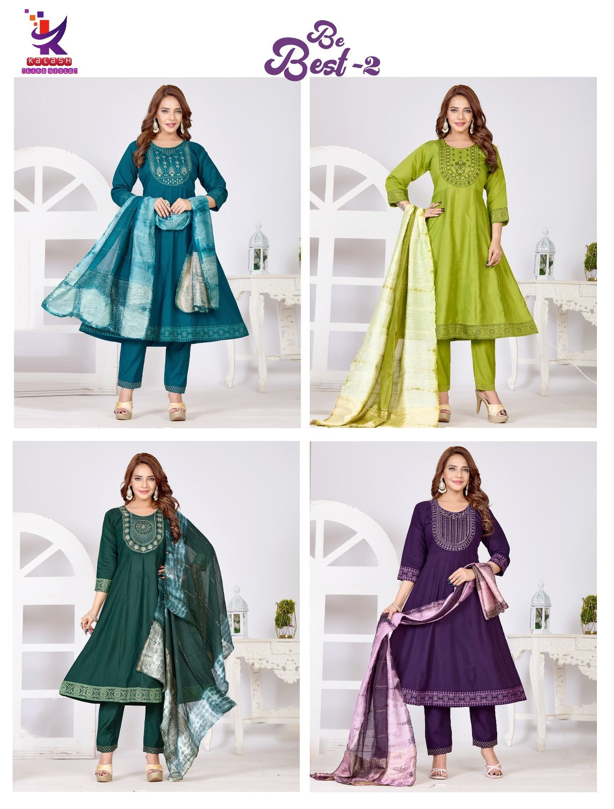 Be Best 2 Mlm Kalash Lifestyle Vertican Readymade Anarkali Suits Wholesale Price