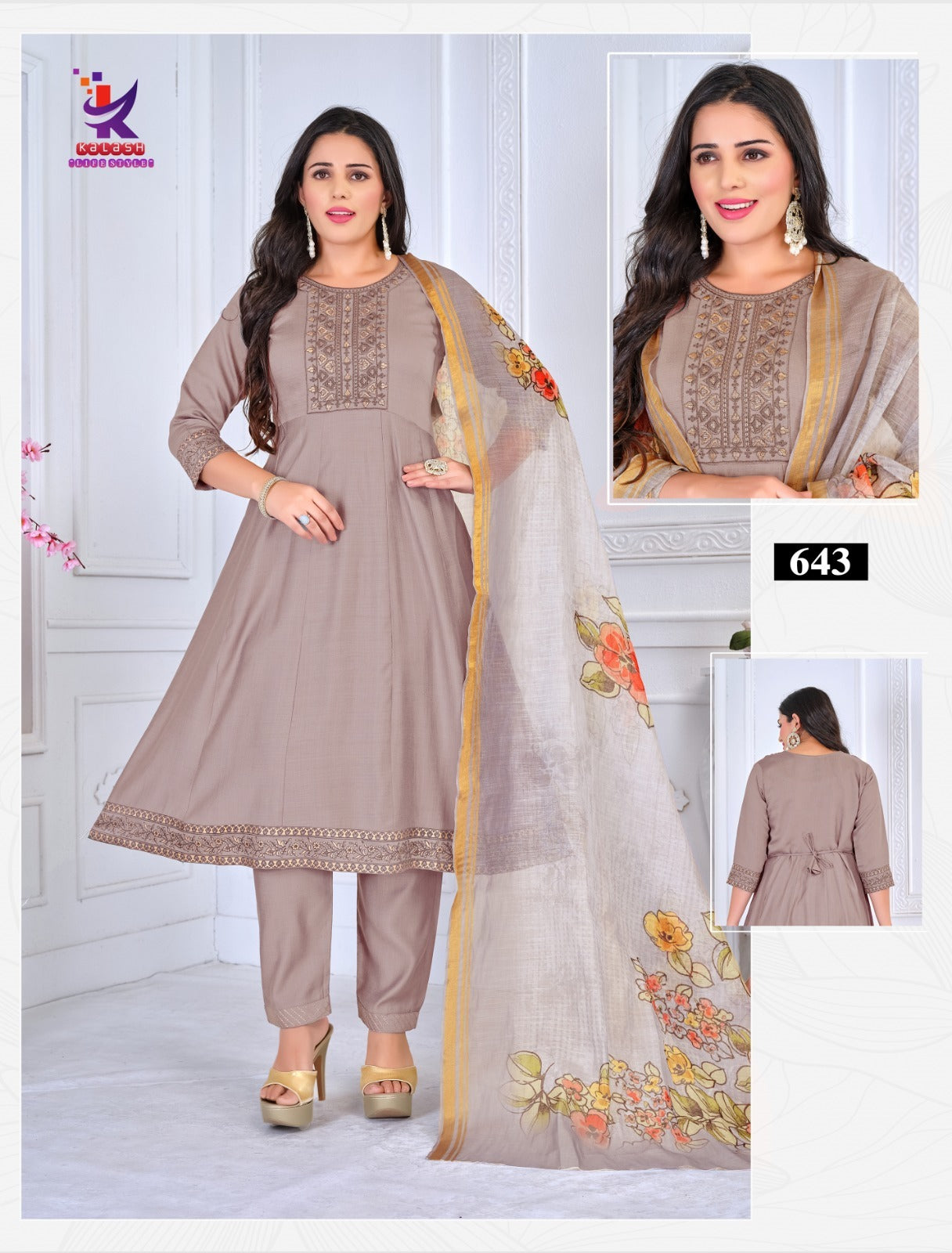Be Bright 2 Mlm Kalash Lifestyle Vertican Readymade Anarkali Suits Wholesale Price
