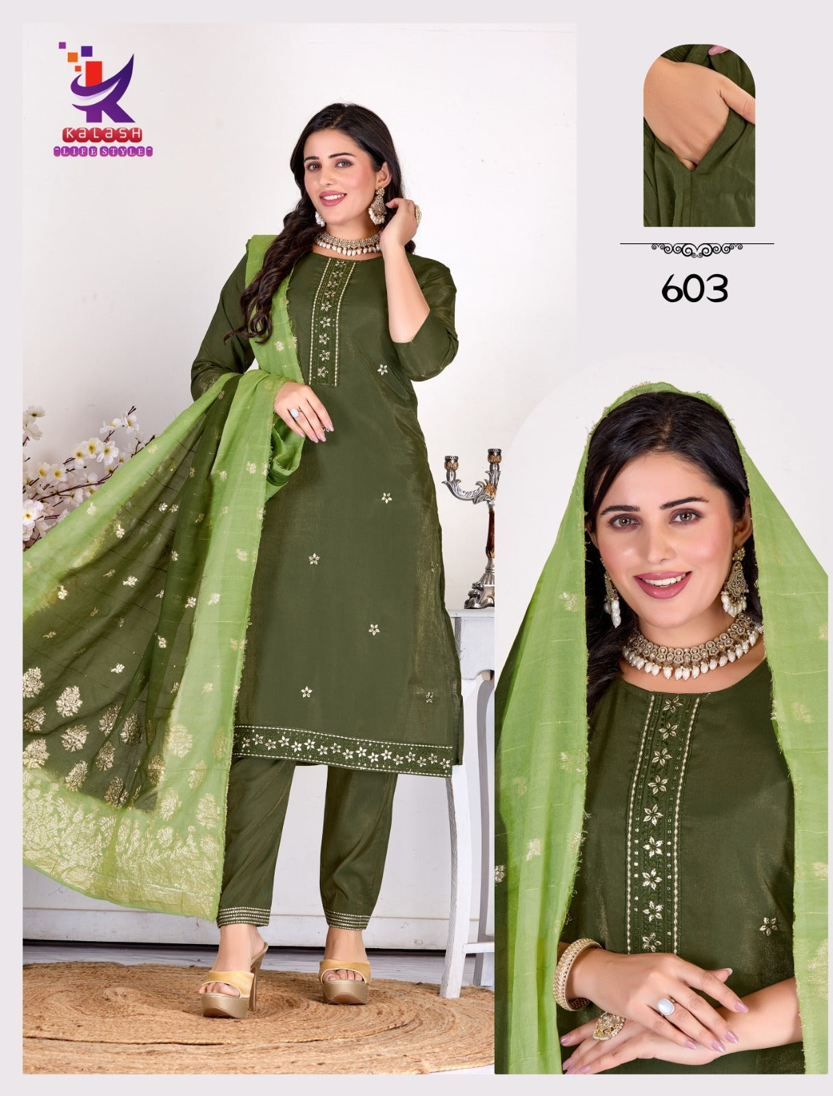 Be Different 2 Mlm Kalash Lifestyle Roman Simmer Readymade Pant Style Suits Wholesaler India