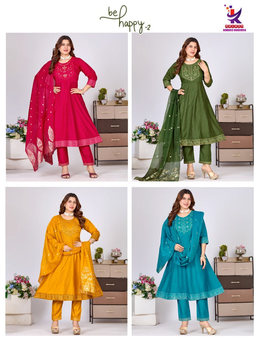 Be Happy 2 Mlm Kalash Lifestyle Vertican Readymade Anarkali Suits Manufacturer Gujarat