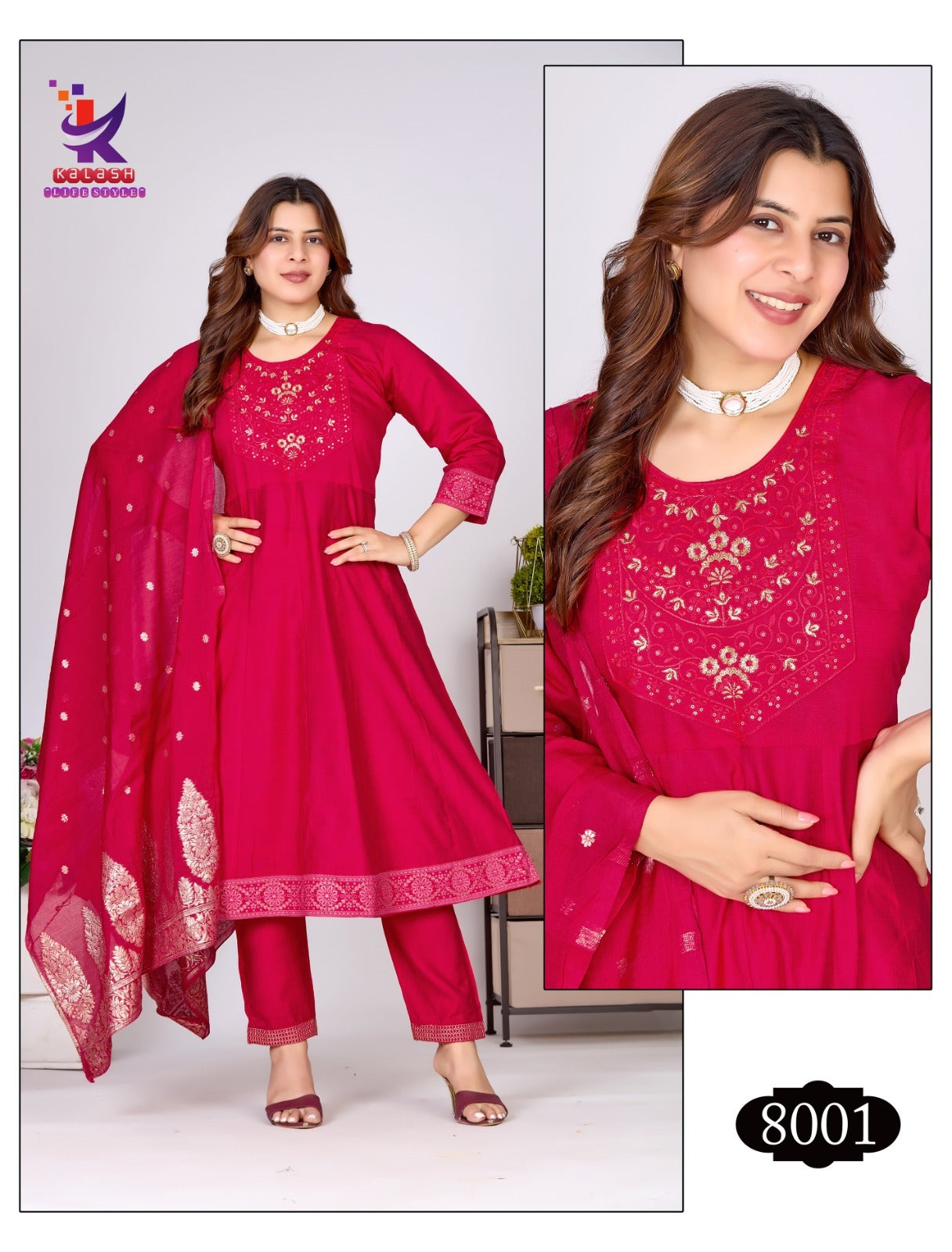 Be Happy 2 Mlm Kalash Lifestyle Vertican Readymade Anarkali Suits Manufacturer Gujarat
