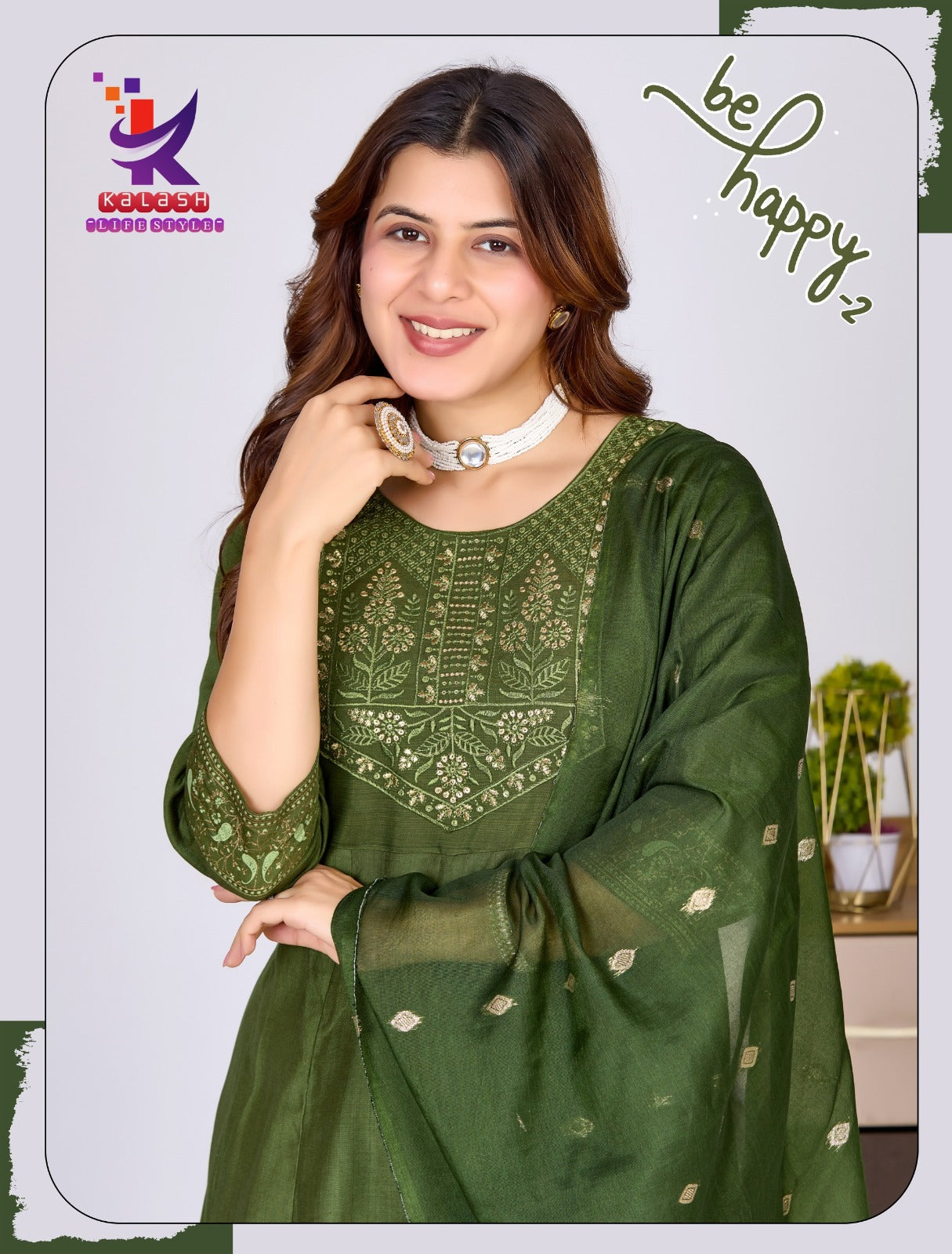 Be Happy 2 Mlm Kalash Lifestyle Vertican Readymade Anarkali Suits Manufacturer Gujarat