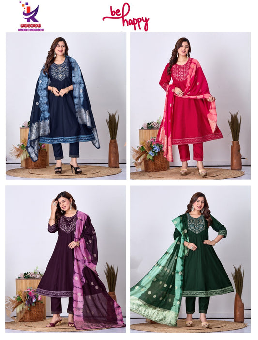 Be Happy Mlm Kalash Lifestyle Vertican Readymade Anarkali Suits Supplier Gujarat