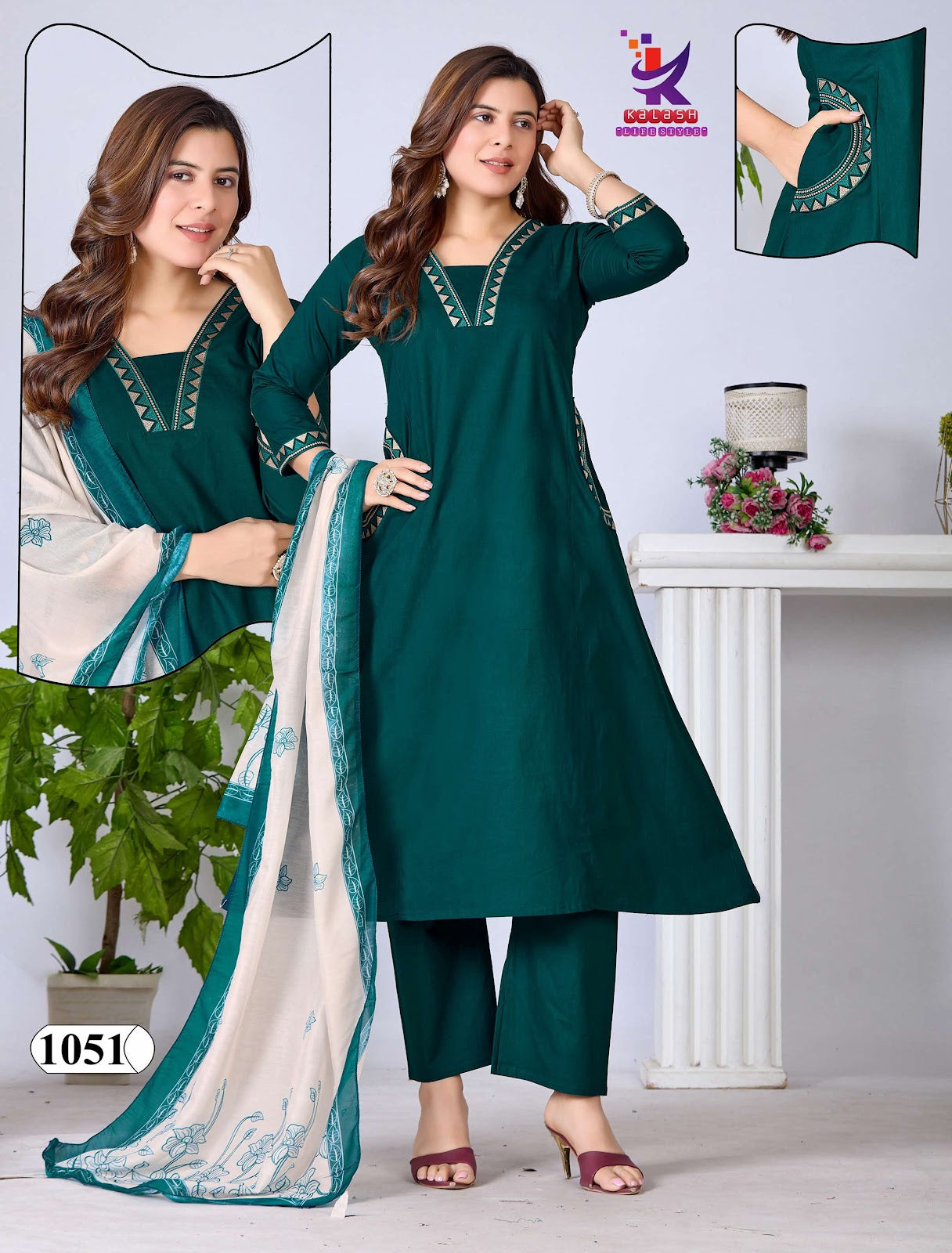 Be Nice Mlm Kalash Lifestyle Dhabu Cotton Readymade Pant Style Suits Manufacturer