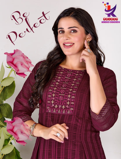Be Perfect Mlm Kalash Lifestyle Rayon 14Kg Anarkali Kurtis Wholesale