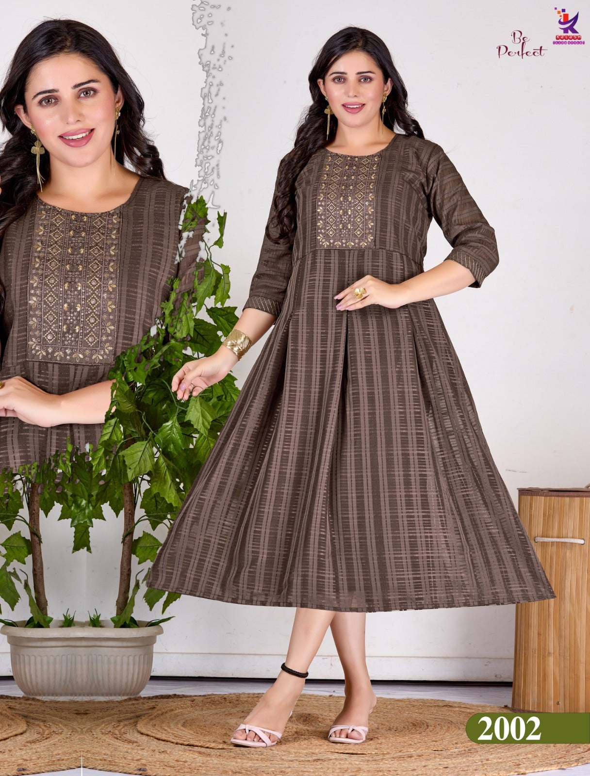 Be Perfect Mlm Kalash Lifestyle Rayon 14Kg Anarkali Kurtis Wholesale