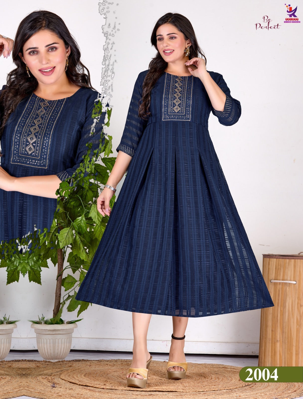 Be Perfect Mlm Kalash Lifestyle Rayon 14Kg Anarkali Kurtis Wholesale