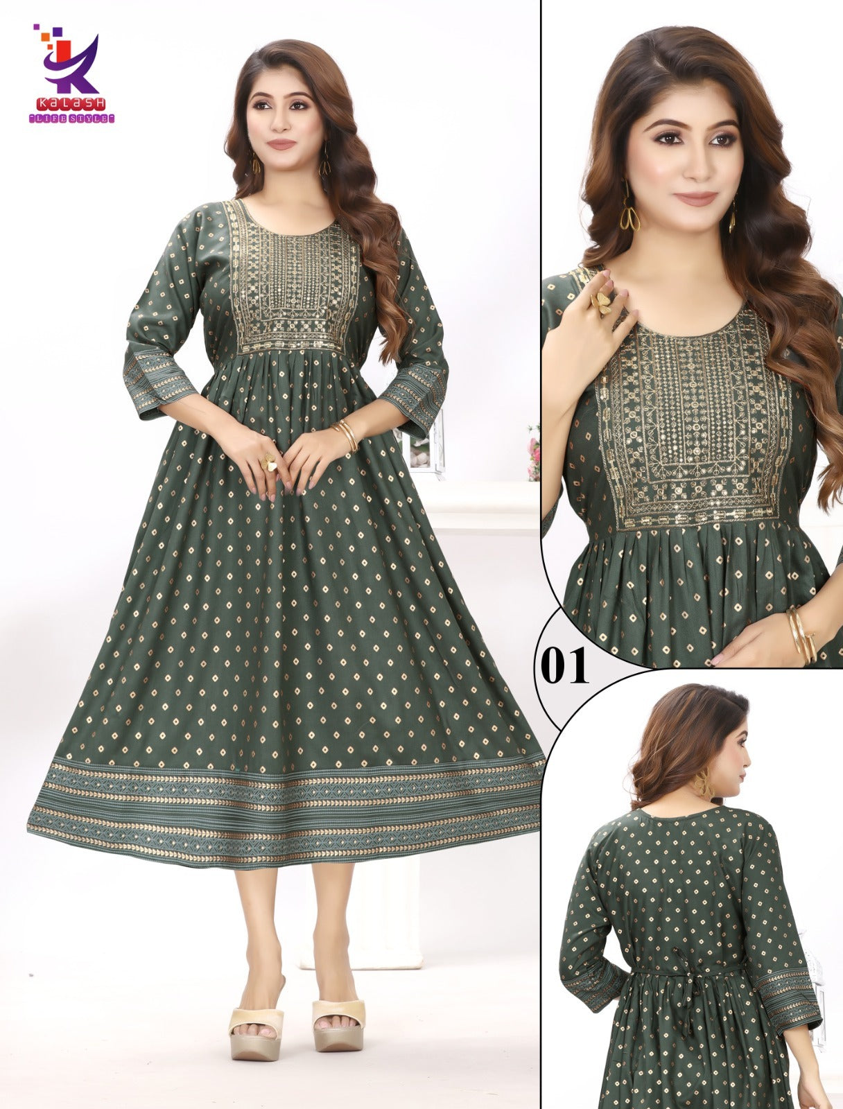 Be Rich 5 Mlm Kalash Lifestyle Rayon 14Kg Anarkali Kurtis Wholesaler