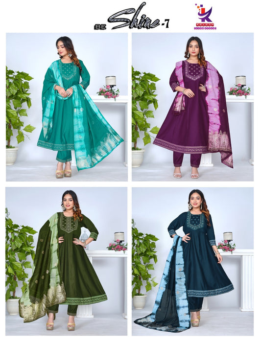 Be Shine 7 Mlm Kalash Lifestyle Vertican Readymade Anarkali Suits Exporter Gujarat