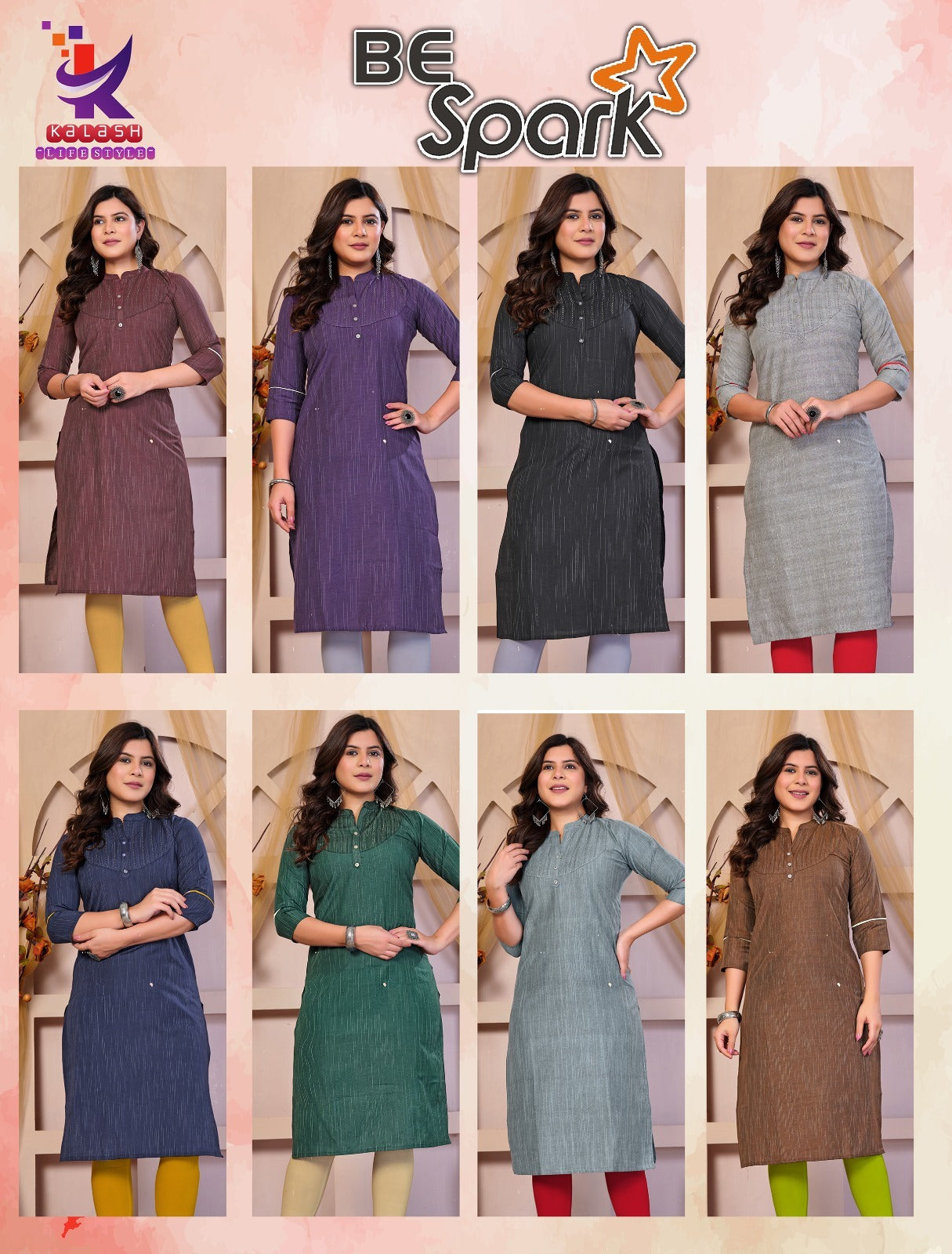 Be Spark Mlm Kalash Lifestyle Cotton Knee Length Kurtis Manufacturer India