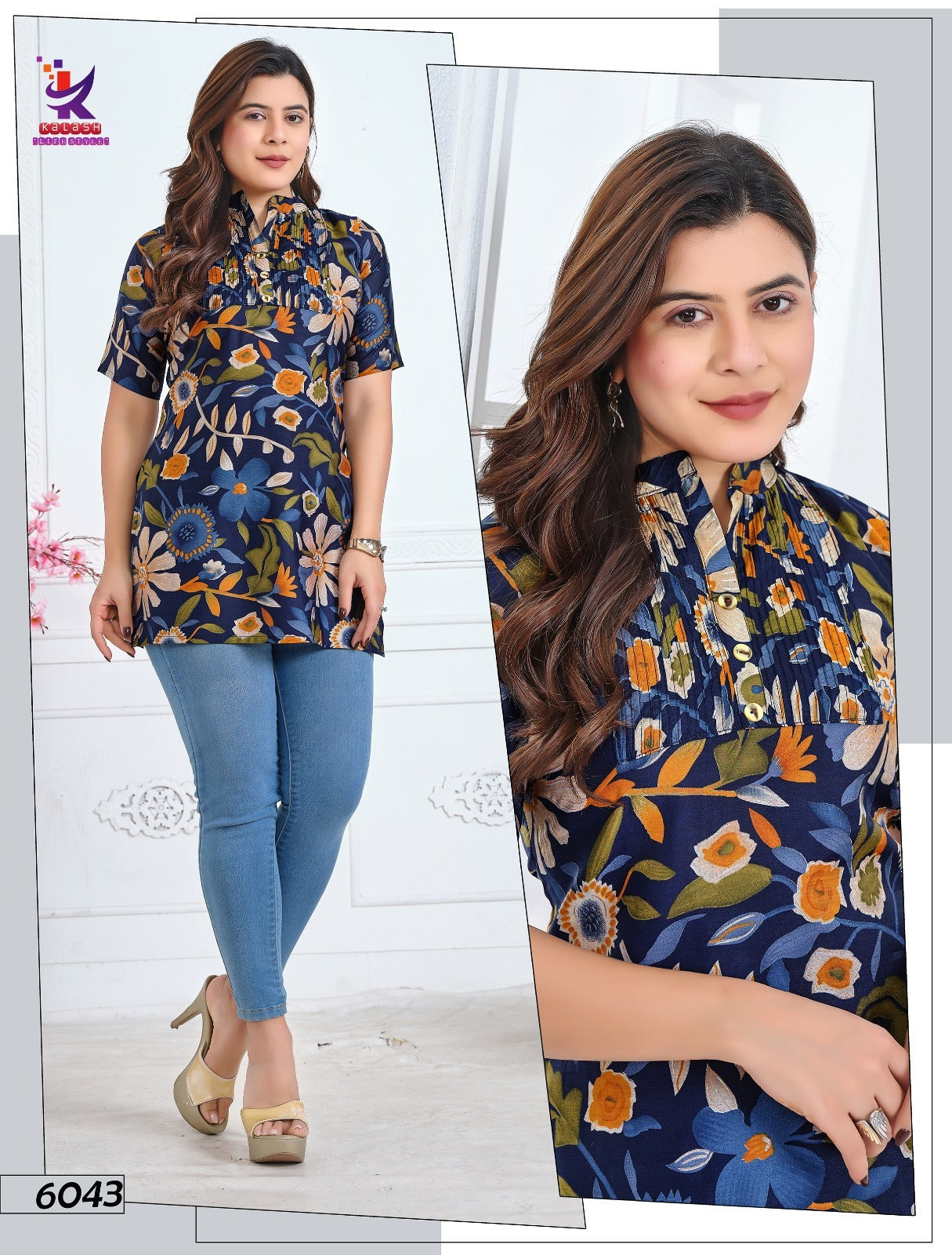 Be True Mlm Kalash Lifestyle Foil Short Kurtis Supplier