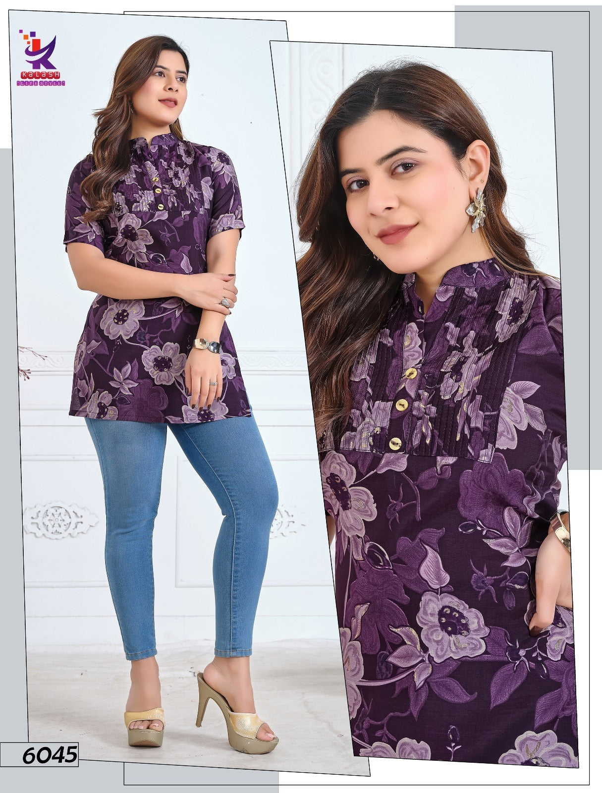 Be True Mlm Kalash Lifestyle Foil Short Kurtis Supplier