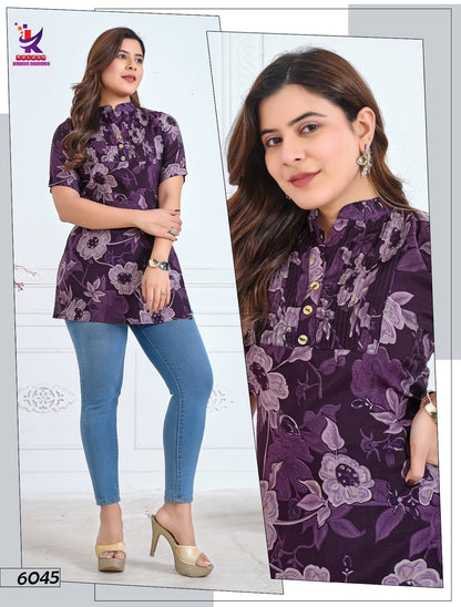 Be True Mlm Kalash Lifestyle Foil Short Kurtis Supplier