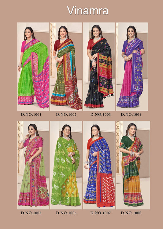 Beach Patola Vinamra Cotton Silk Sarees Exporter Gujarat