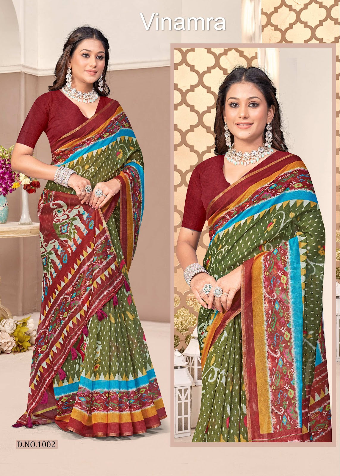 Beach Patola Vinamra Cotton Silk Sarees Exporter Gujarat