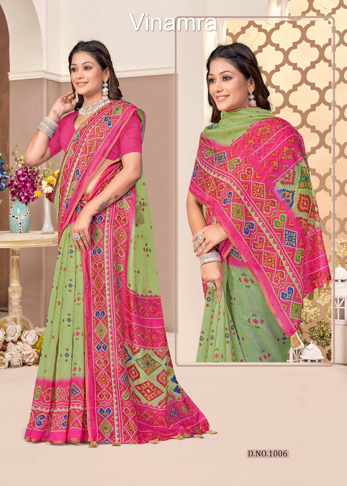Beach Patola Vinamra Cotton Silk Sarees Exporter Gujarat