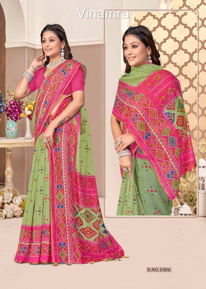 Beach Patola Vinamra Cotton Silk Sarees Exporter Gujarat
