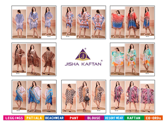 Beach Wear Vol 7 Jelite Jisha Georgette Kaftans Wholesale Rate