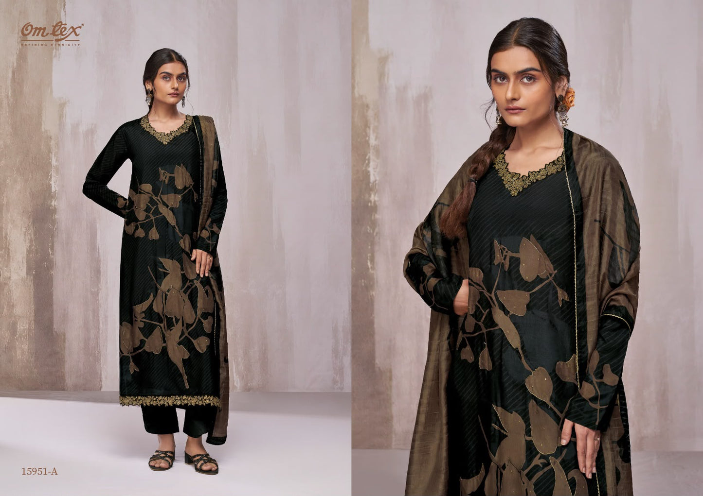 Beatrice Omtex Russian Silk Pant Style Suits Wholesale Price