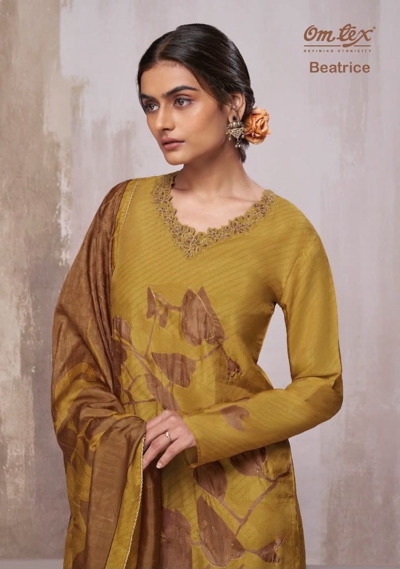 Beatrice Omtex Russian Silk Pant Style Suits Wholesale Price