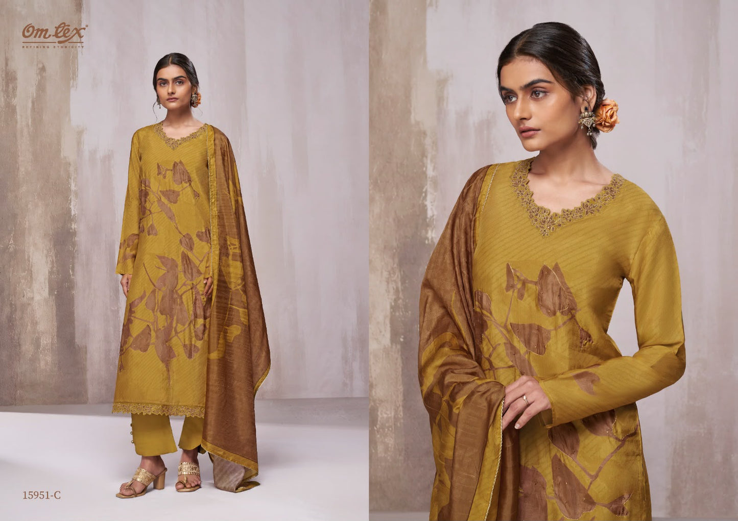 Beatrice Omtex Russian Silk Pant Style Suits Wholesale Price