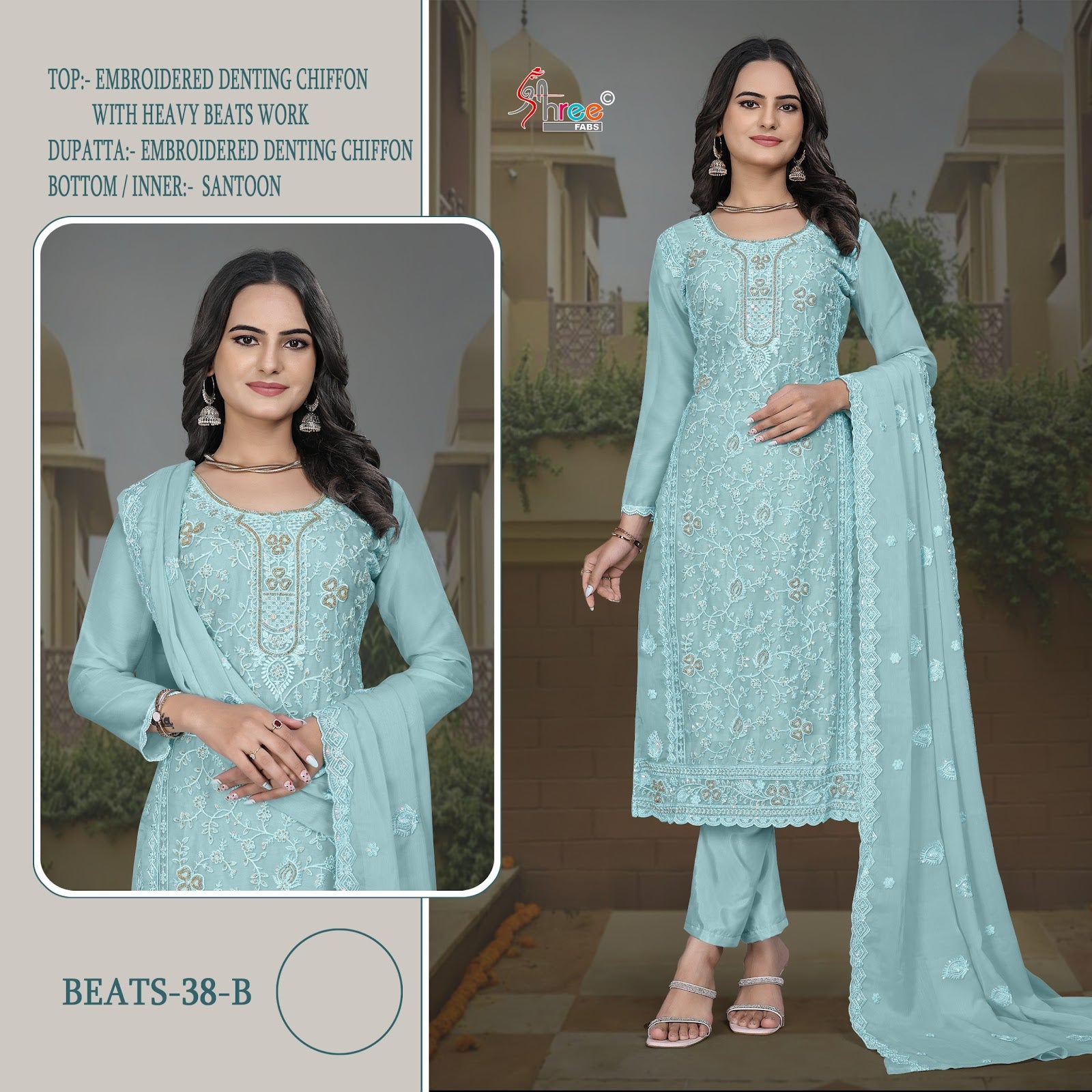 Beats 38 Shree Fabs Chiffon Pakistani Salwar Suits Manufacturer India