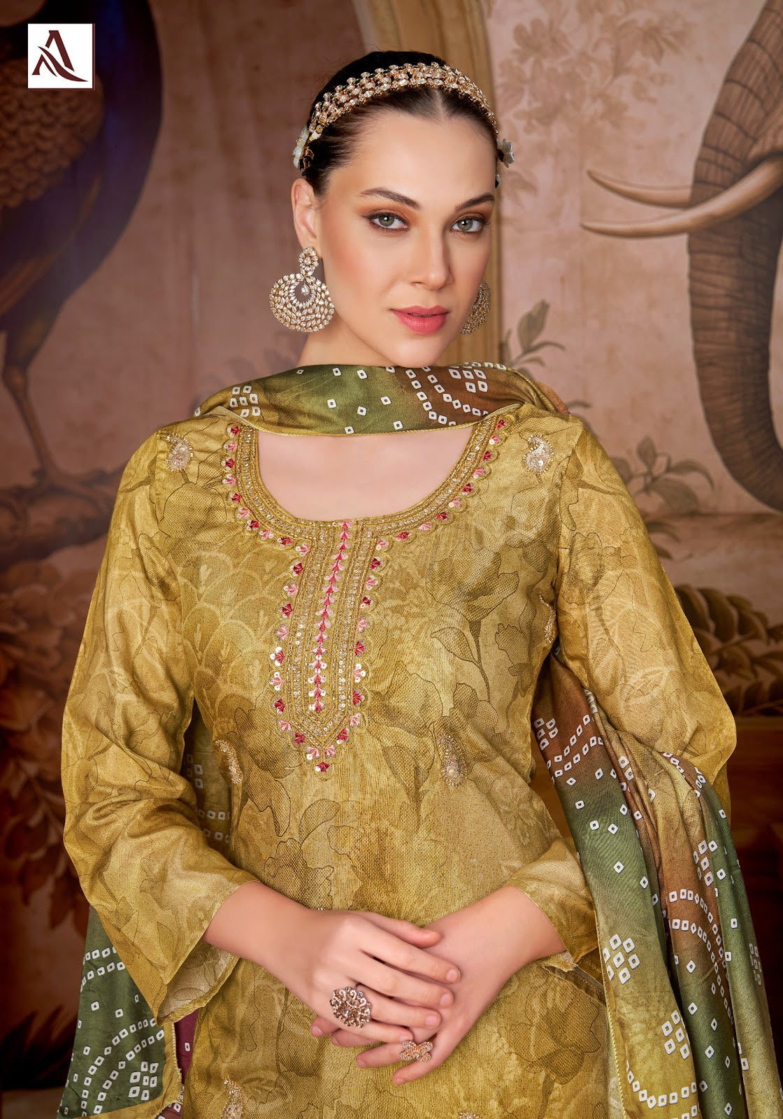 Beats Queen Alok Viscose Muslin Karachi Salwar Suits Supplier India