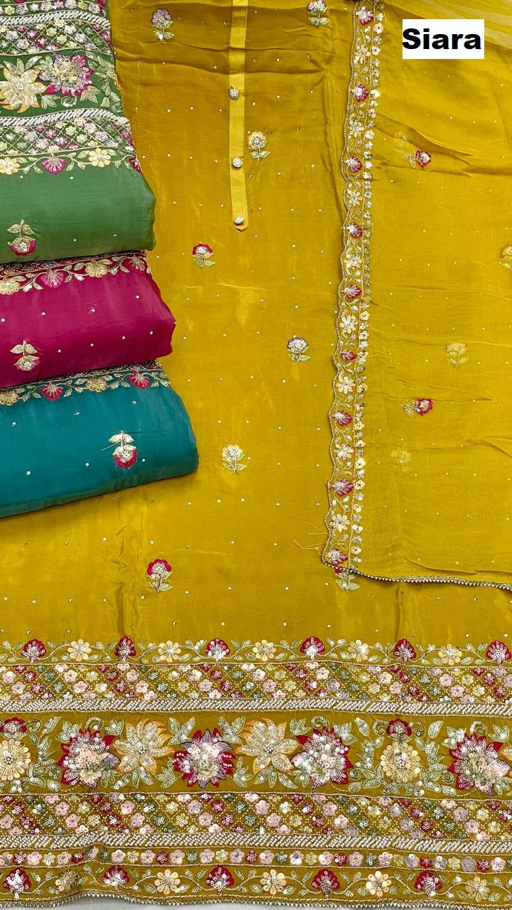 Beats Work 10 Siara Organza Salwar Suits Exporter Gujarat