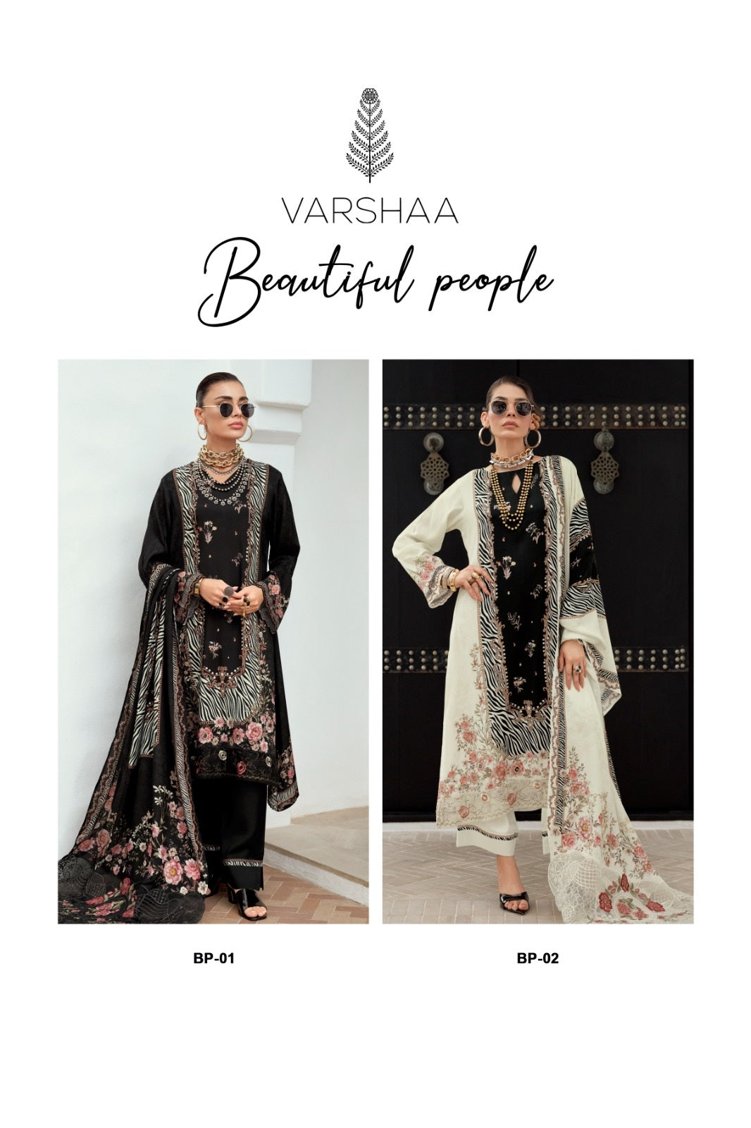 Beautiful People Varshaa Viscose Muslin Pakistani Patch Work Suits Exporter Gujarat