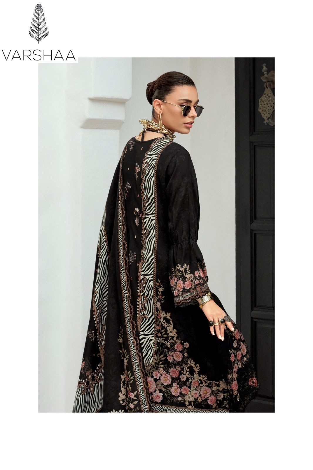 Beautiful People Varshaa Viscose Muslin Pakistani Patch Work Suits Exporter Gujarat