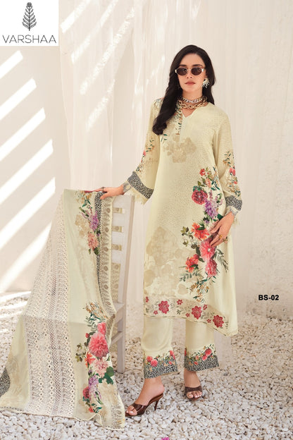 Beautiful Soul Varshaa Viscose Muslin Pant Style Suits Supplier Gujarat