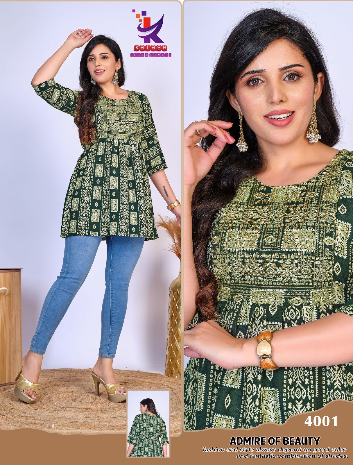 Beauty Is You Mlm Kalash Lifestyle Rayon 14Kg Short Kurtis Supplier India