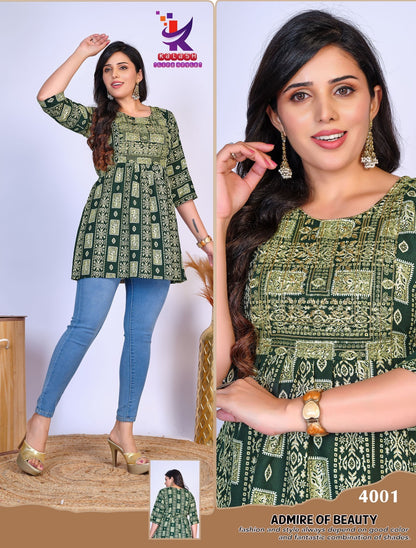 Beauty Is You Mlm Kalash Lifestyle Rayon 14Kg Short Kurtis Supplier India